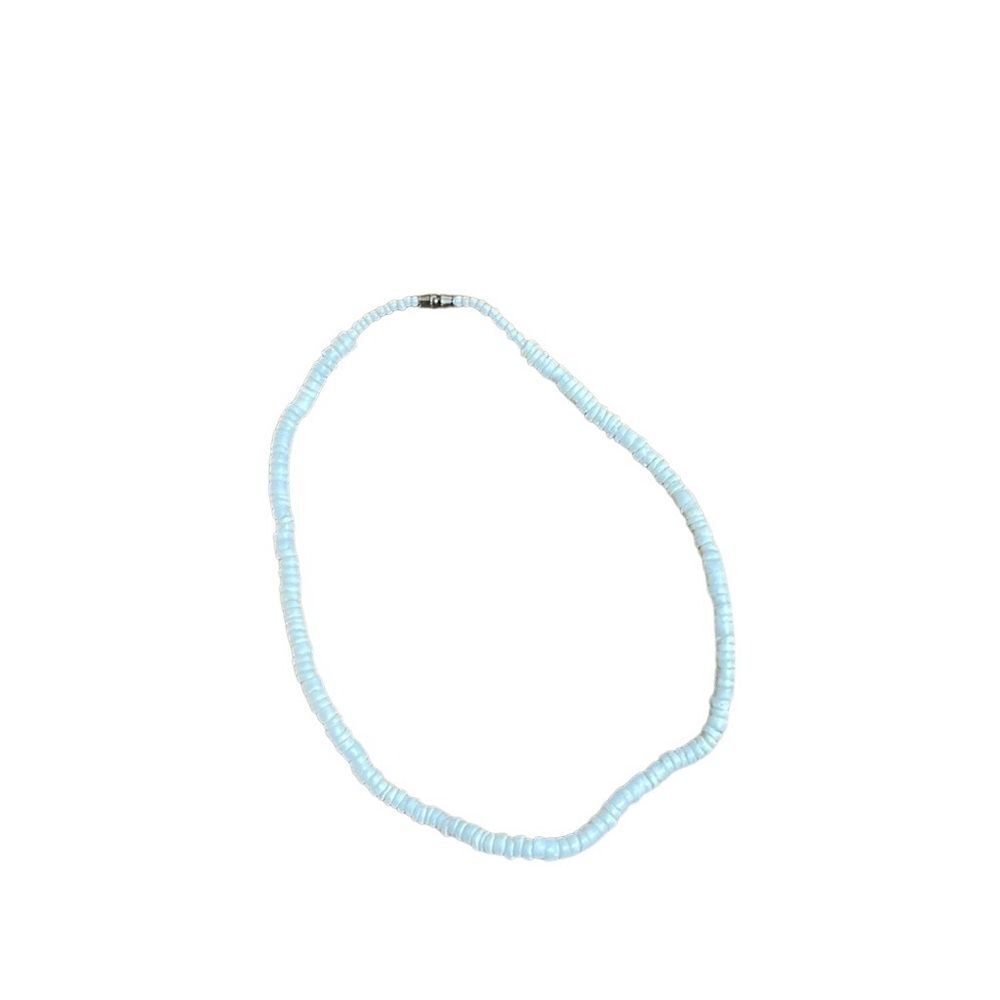 Y2K Vintage Puka Shell Necklace White Unisex 18”